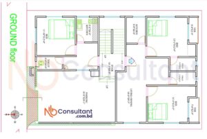 Floor Plan In Bangladesh 64 নিচ তলা ৫৫x৩৭ ফুট দুই রুম দুই ইউনিট
