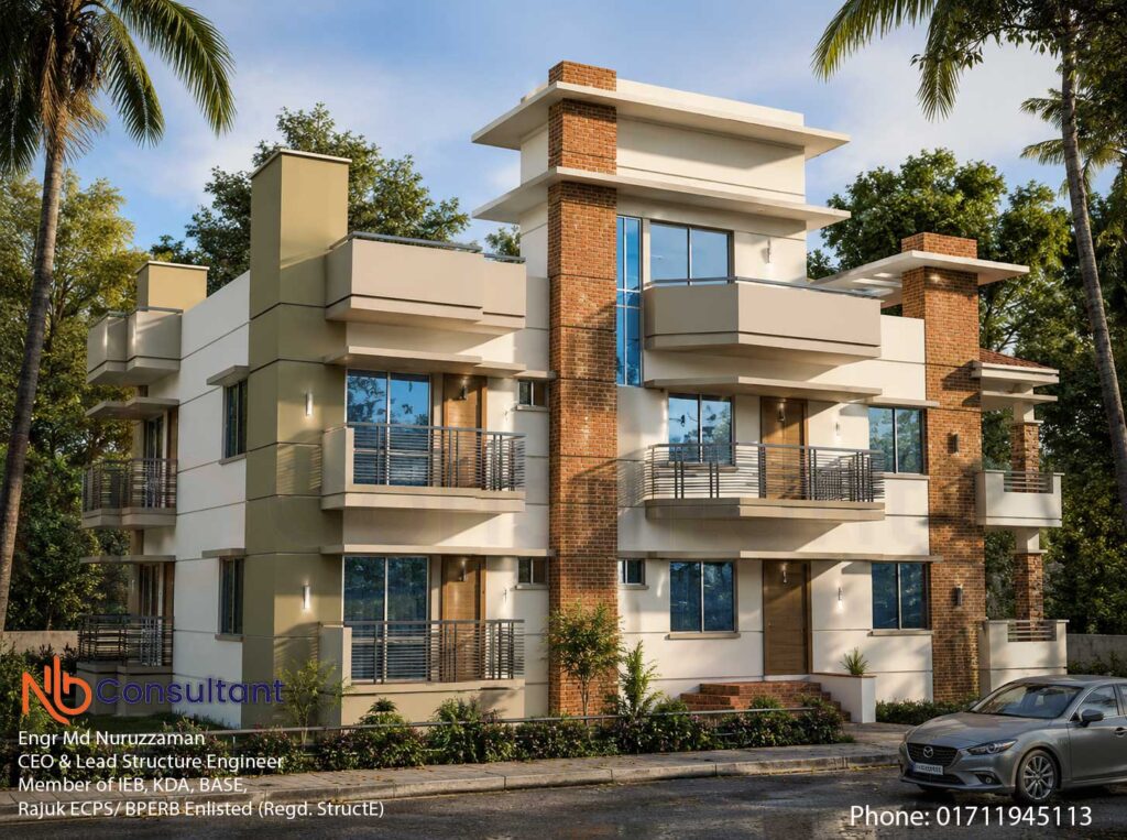 ৭ শতক জমি ডুপ্লেক্স বাড়ির ডিজাইন | Duplex Home Plan 1 ৭ শতক জমি ডুপ্লেক্স বাড়ির ডিজাইন Duplex Home Plan Back View