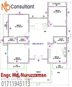 Floor Plan In Bangladesh 2 1st-floor-plan for Duplex house design in village.