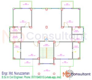 Floor Plan In Bangladesh 1 single unite floor plan and Modern 4 storey building design at Kashiani Gopalganj