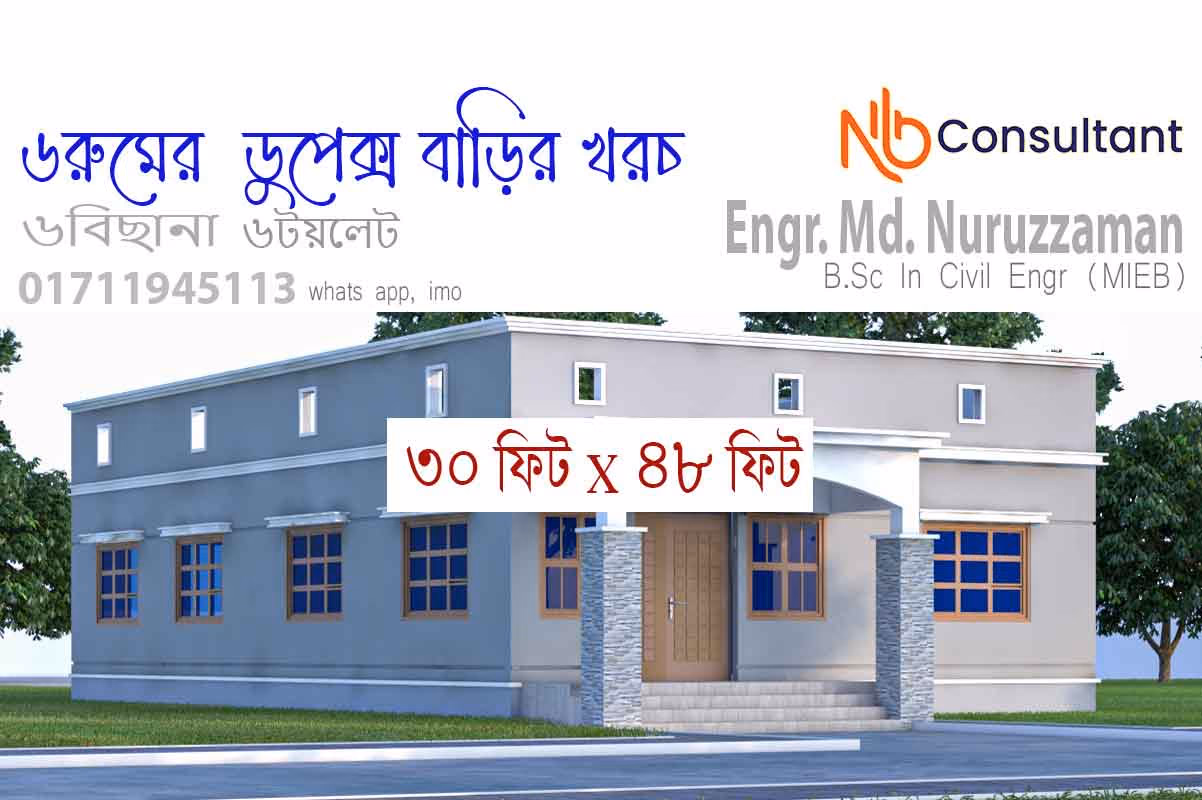 6 room duplex house design and cost
