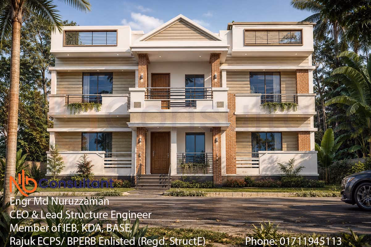 8 bedroom duplex home design in Shariatpur