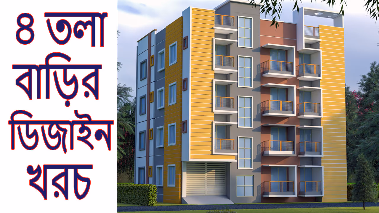 ৪ তলা বাড়ির ডিজাইন খরচ