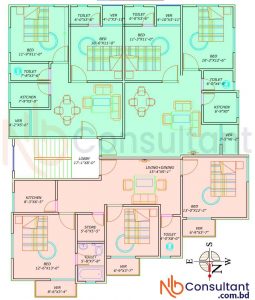 2 room 3 unit house design
