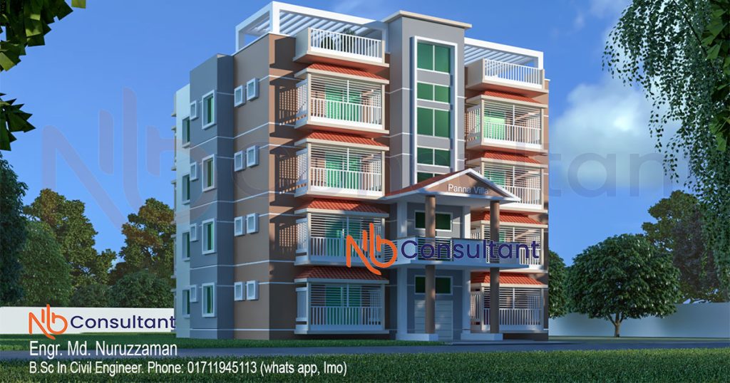Modern 4 storey building design