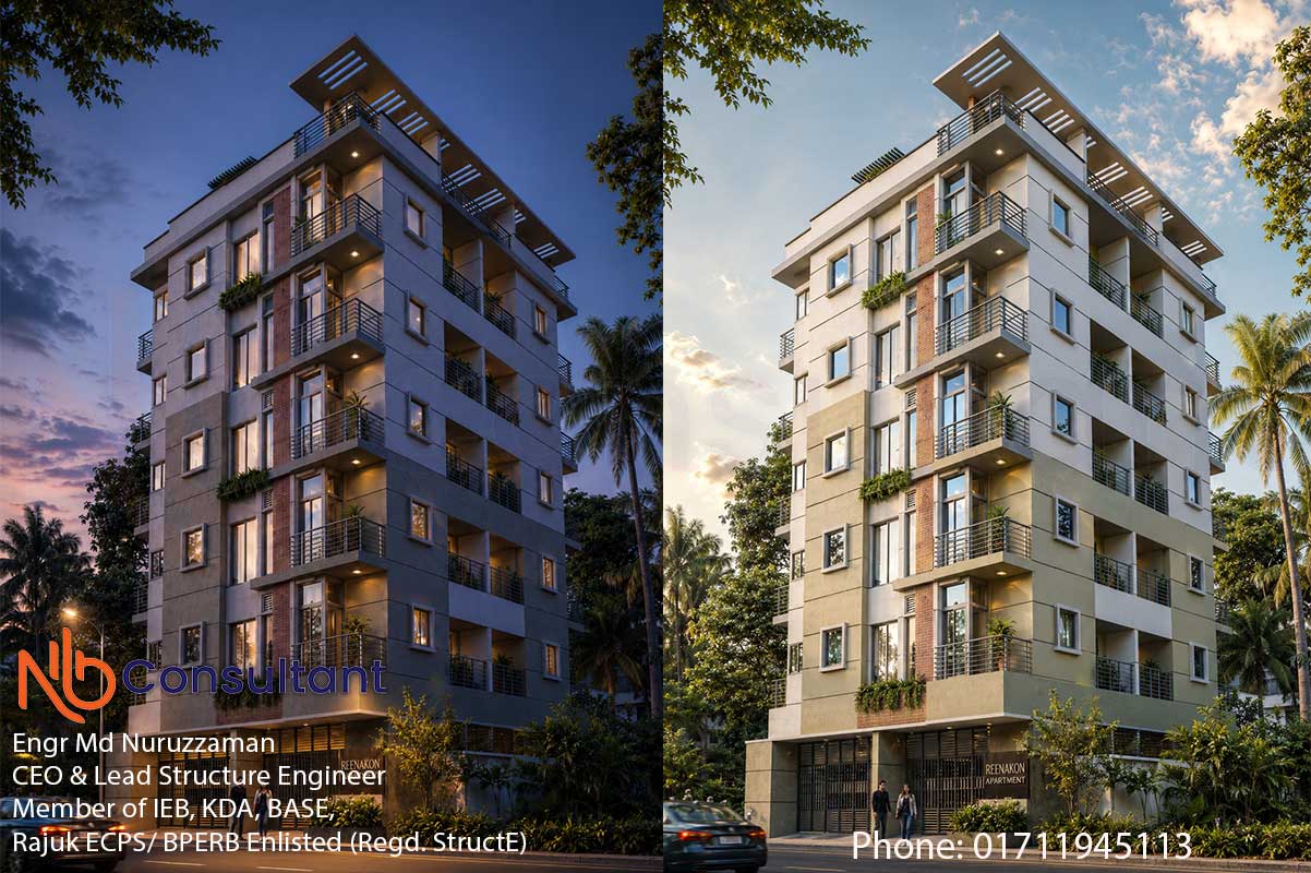 Modern 6-storey residential building design thumbnil